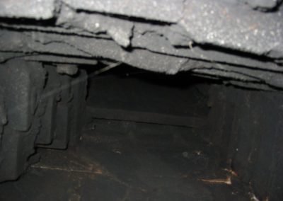 Dirty Chimney Flue Before Cleaning