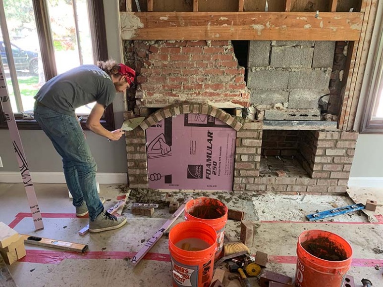 Brick Fireplace Masonry Work img