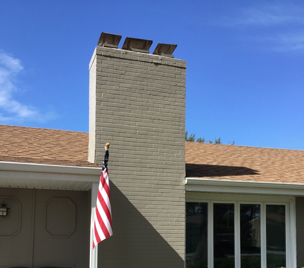 home with chimney cracked chimney