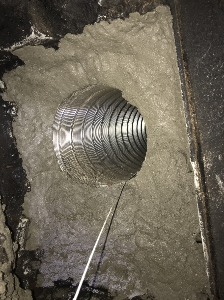 inside of chimney inside of chimney